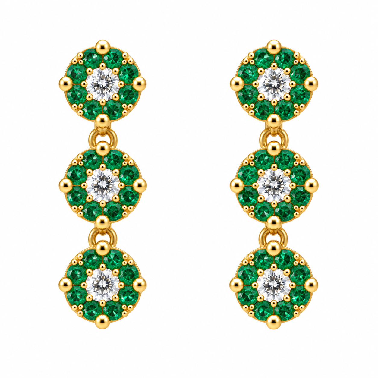 Emerald Magic Trilogy Earrings